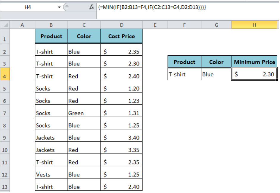 excel if then formula with multiple conditions