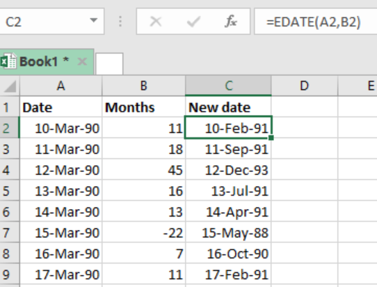 Excel Formula Add Months To Date Excelchat