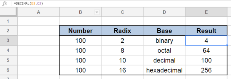 How to use the Excel DECIMAL function - Excelchat