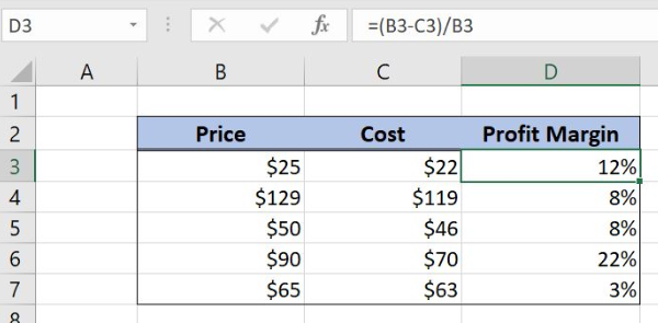 How To Calculate Percentage Margin In Excel How To Calculate Percentage 0179