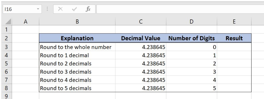 Round off a calculator value to 1 and 2 decimal places 