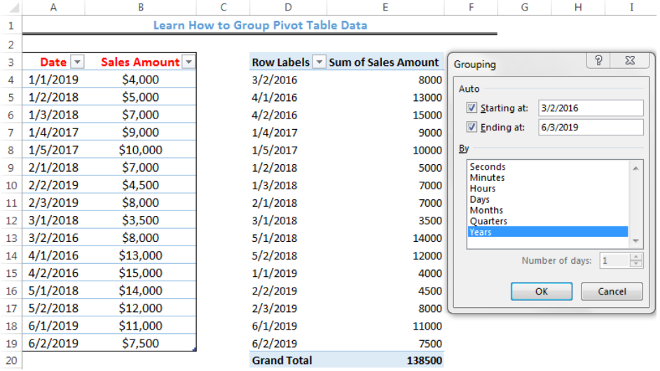 How to group pivot table data in excel excelchat