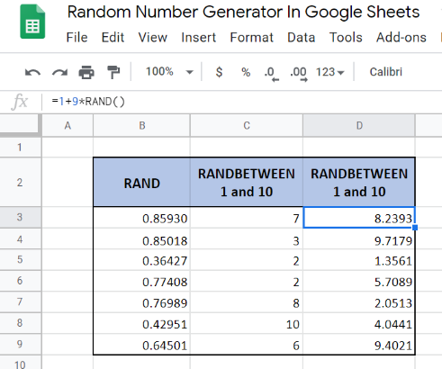 Random Number Picker Google