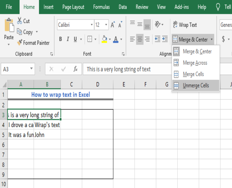 excel adjust row height to fit text