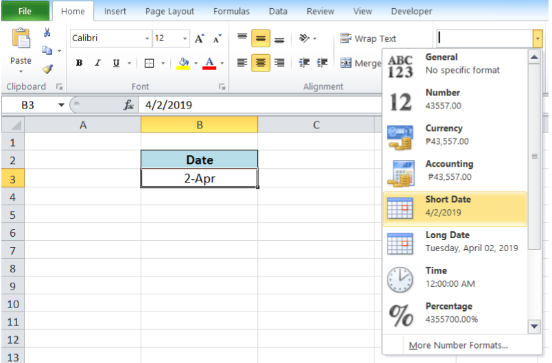 Short Date Format in Excel | Excelchat