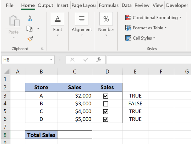 excel for mac how to make check boxes linked to cell