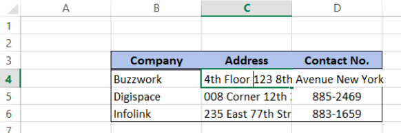 hard return on excel for mac