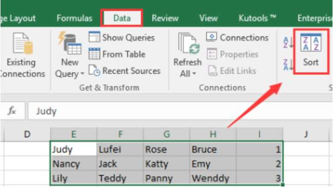 excel how to rotate cells