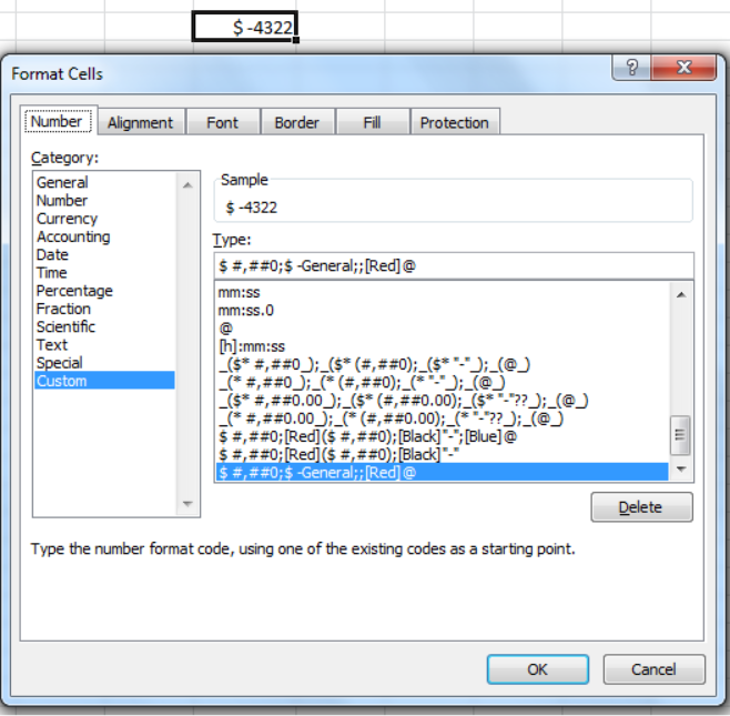 excel for mac negative numbers in brackets