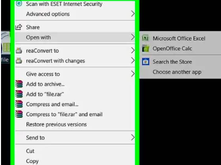 how to open .ods file in windows 7