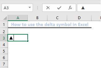 How To Use The Delta Symbol In Excel Excelchat Excelchat