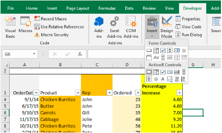 insert button for macro excel mac