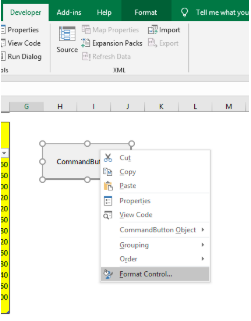 add a command button in excel for mac