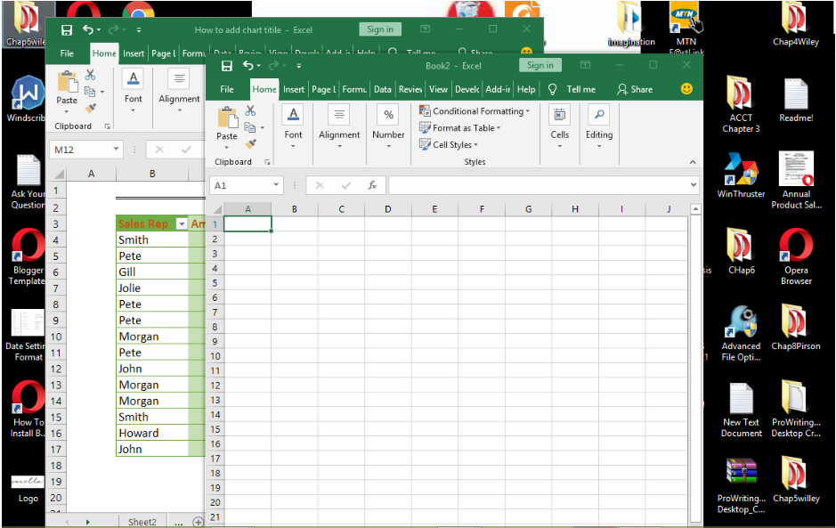 Excel windows 10