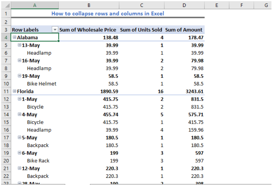 How To Collapse Rows And Columns In Excel Excelchat Excelchat