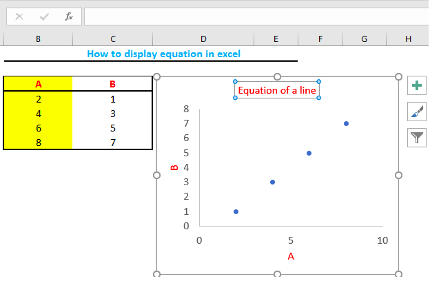 how to add equation graph excelchat put a title on in excel tableau yoy line chart