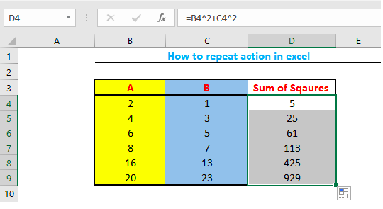 excel for mac repeat last action