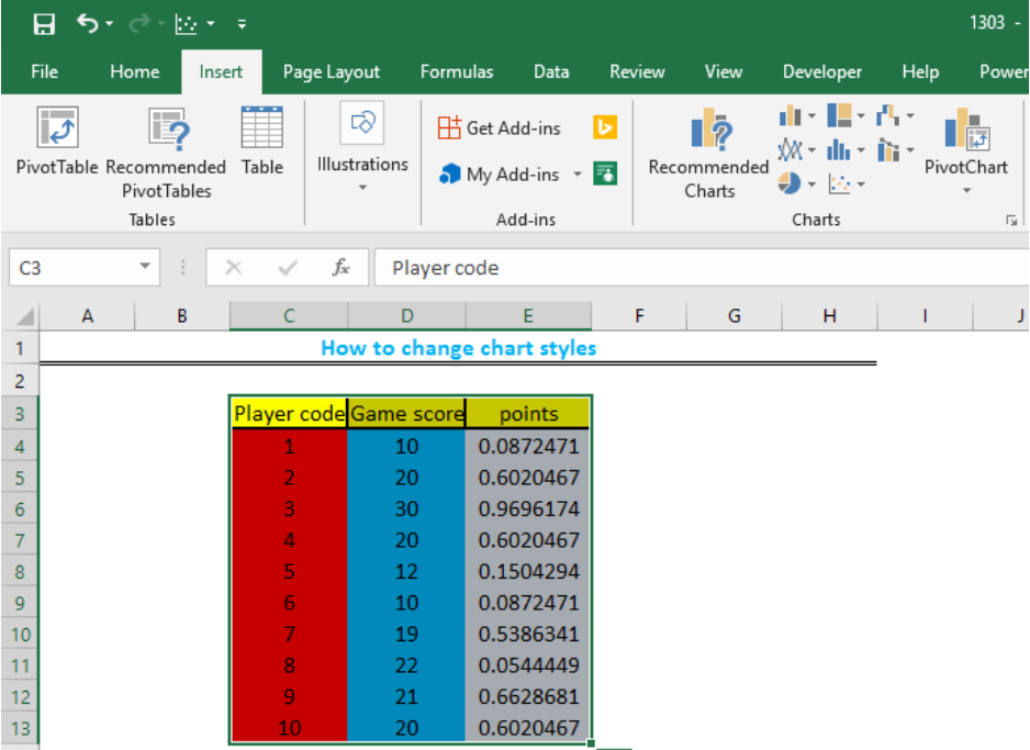 Change Chart Style On Excel