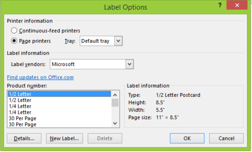 how to print address labels from excel mailing list