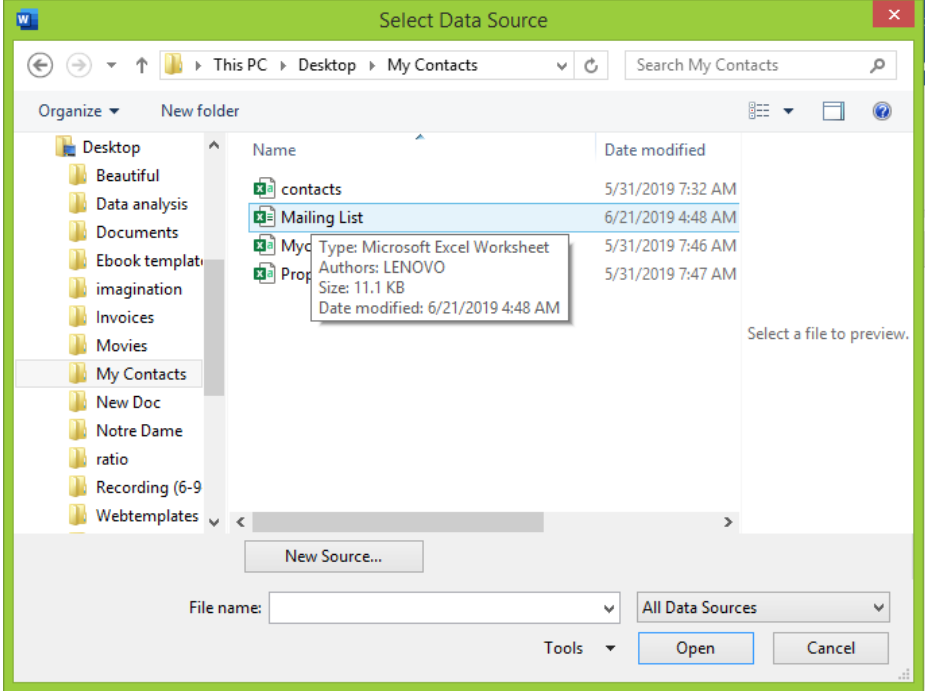 how to print address labels from excel mailing list