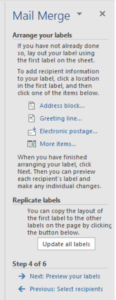 how to print address labels from excel 2016